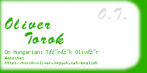oliver torok business card